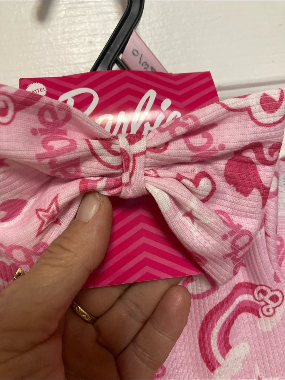 Barbie Hot Pink and Light Pink Tulle Tutu Dress with Bow Headband